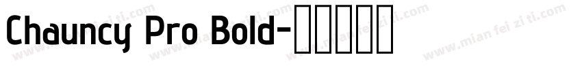 Chauncy Pro Bold字体转换